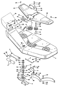 Mower Deck 1 Diagram and Parts List for 62542C (G00000001-G99999999)(1988) Lawn Boy Lawn Tractor